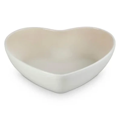 Image of Le Creuset Meringue Stoneware 2.9L Heart Serving Bowl