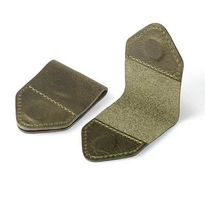 Image of Londo Genuine Leather Handmade Bookmark (Set of 2) (Green, Magnetic)