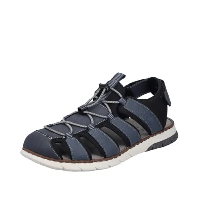 Image of Rieker Men&#039;s 25246 Sandal, Blue, 12 UK