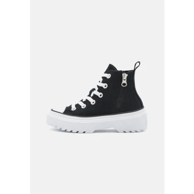 Image of Converse Chuck Taylor ALL STAR Lugged LIFT Platform Unisex Trainers for kids, Size: 10K, Black/white Synthetics/textile