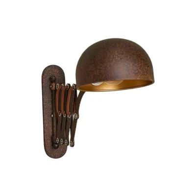 Image of Lindby Curtis scissor arm wall light, rust coloured