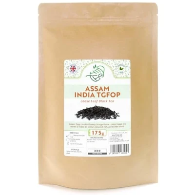 Image of Assam India Premium Black Loose Leaf Tea Tippy Golden Flowery Orange Pekoe TGFOP (Assam India, 175g)