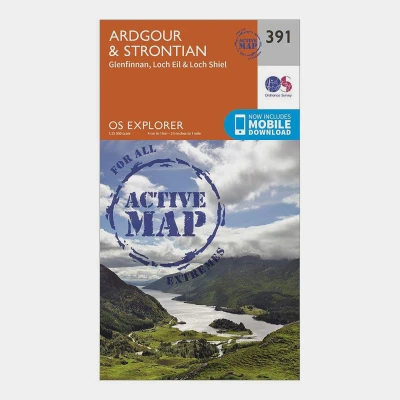 Image of Explorer Active 391 Ardgour &amp; Strontian Map With Digital Version