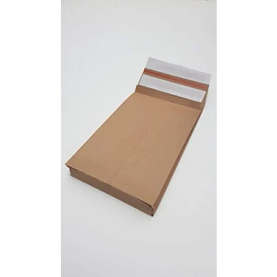 Image of indigo® Paper Mailing Strong Kraft Reusable Postal Bags 126gsm 400 x 500 50 with V Bottom e Commerce Eco Friendly (10)