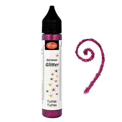 Image of Viva Decor German Glitter, Synthetic Material, Pink, 12 x 2.1 cm