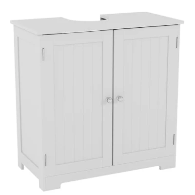 Image of Bath Vida Priano Under Sink Bathroom Cabinet Floor Standing Storage Cupboard Basin Unit, White