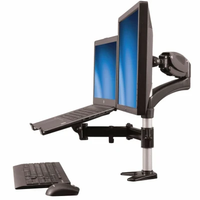 Image of StarTech.com Laptop Monitor Stand Computer Full Motion Articulating VESA Mount Desk (ARMUNONB), Black