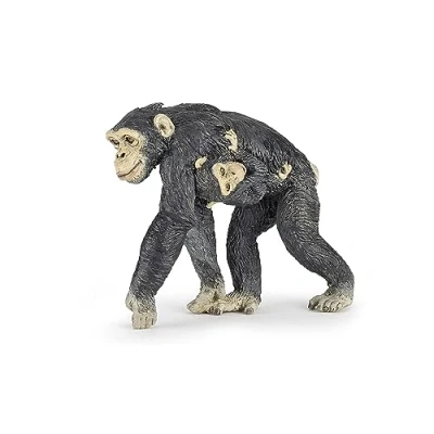 Image of Papo WILD ANIMAL KINGDOM Tiere Figurine, 50194 Chimpanzee and Baby, Multicolour