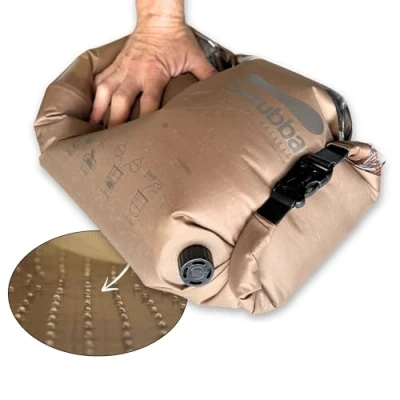 Image of Scrubba Tactical Wash Bag Portable Washing Machine Lightweight Manual for Travel, Camping, Laundry, Clothes Camping Accessories, Gift use Laundry Detergent 160 Grams