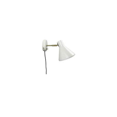 Image of Dyberg Larsen Sleep wall lamp, putty white, Ø 15 cm, steel