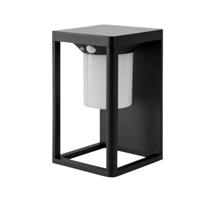 Image of Lucande LED wall light Tilena, black, aluminium, sensor