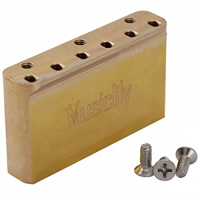 Image of Musiclily Ultra 54mm Full Brass 37mm Tremolo Block for GOTOH 510 Series Bridge