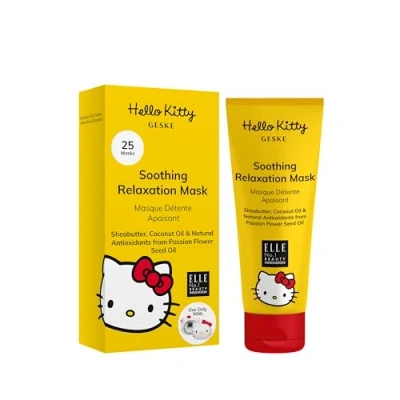 Image of GESKE Soothing Relaxation Mask Use with Hello Kitty Sonic Warm &amp; Cool Face Sheabutter, Coconut Oil Passion Flower Seed Natural Antioxidants Destressing Formula