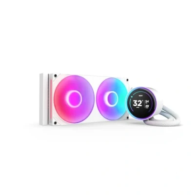 Image of NZXT Kraken Elite 280 RGB AIO CPU Liquid Cooler 280mm Radiator F280 Core Fan Customizable 2.72&quot; IPS LCD Turbine Pump Intel® LGA 1700, 1200/115X, 1851 AMD® AM5, AM4 White