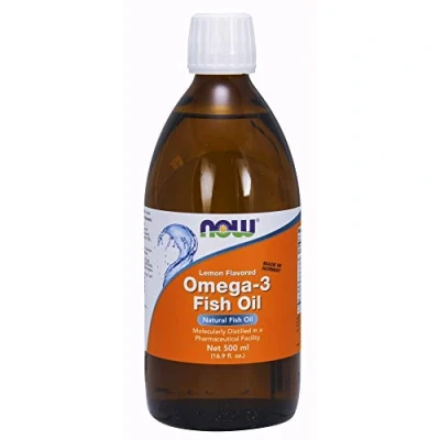 Image of Omega 3 Fish Oil Liquid, Lemon