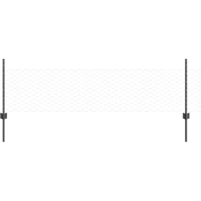Image of vidaXL Fence Posts 11 pcs U Channel Grey 60 cm Steel