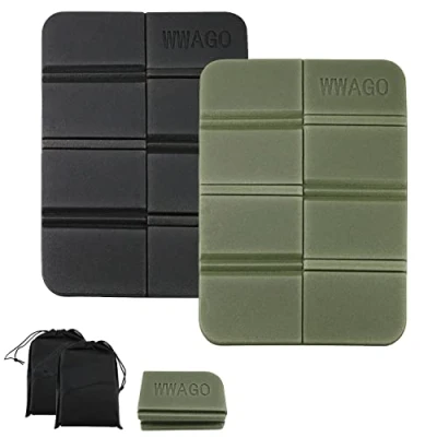 Image of TYFYH 2Pcs Folding Foam Sit Mat Waterproof Hiking Seat Pad Portable Cushion Insulated Mat,for Outdoor Walking Camping Picnic Park