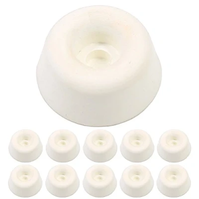 Image of 10x White Rubber Toilet Seat 19mm Buffer Pads