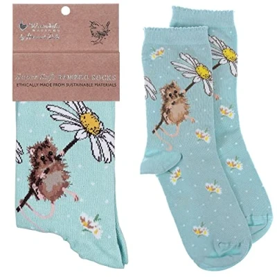 Image of Wrendale Designs &#039;Oops A Daisy&#039; Mouse Socks One Size