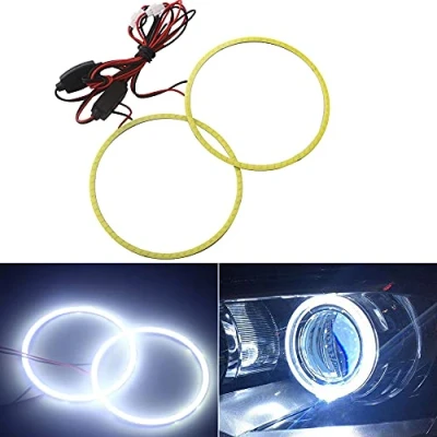 Image of Qasim 110MM Car Light LED Chips 81SMD Angel Eyes Halo Ring Headlight Warning Lamps 12V 24V White(Pack of 2Pcs)