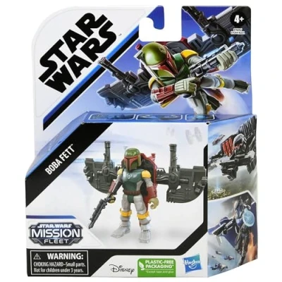 Image of Star Wars Mission 2.5&quot; Figure Fleet Boba Fett Set Hasbro 2022 Age 4+