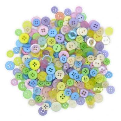 Image of celloexpress Tiny Pastel Mix Mixed Sizes of Various Buttons for Sewing and Crafting (Pack 50g)
