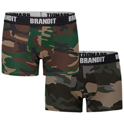 Image of Brandit 2 PACK Pants, Men&#039;s, Size: Medium, Woodland/darkcamo