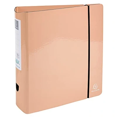 Image of Exacompta Ref. 53764E 1 Aquarel Prem&#039;Touch lever arch file Rounded spine 80mm A4 Assorted colours Coral