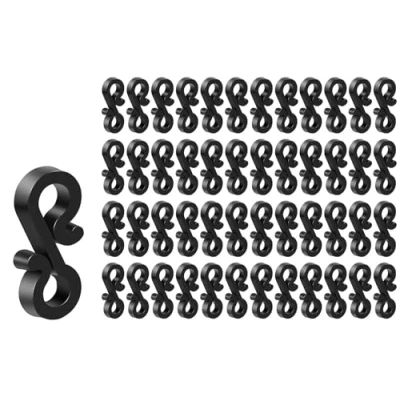 Image of UKDD® Outdoor Light Clips, Clips Gutter, Hooks Light, S for Lights Gutter Outside String (Pack of 120 Hooks)