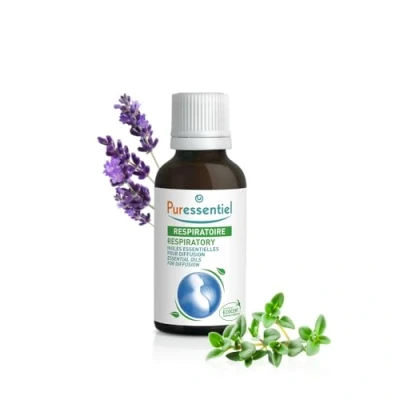 Image of Puressentiel essential oils for diffuser, Respiratory blend 30 ml Aromatherapy, 100% Pure &amp; Natural of oils, with Purifying Soothing properties Helps first signs cold