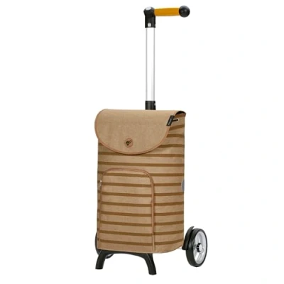 Image of Andersen Unus Shopper Fun Eske Shopping Trolley Brown 47 L Modern Sustainable Aluminium Ergonomic Handle Lightweight, 121 215 40