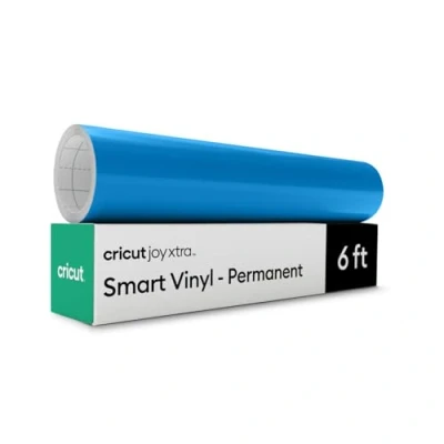 Image of Cricut Smart Vinyl Permanent, Ocean Blue, 9.5 in x 6 ft Bulk (1)