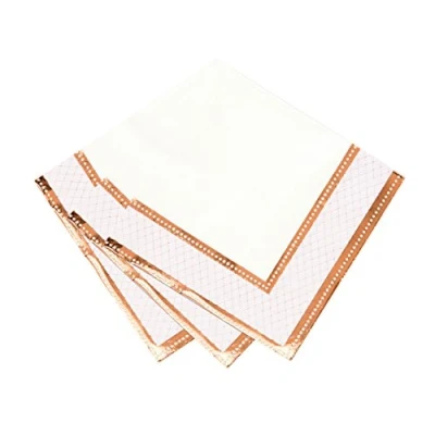 Image of Talking Tables Party Porcelain Rose Gold Napkin. 33Cm