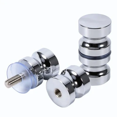 Image of Silver Door Cabinet Knobs Kitchen Round Drawer Dresser Handles Pulls Hardware