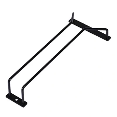 Image of Dianoo Wine Glass Holder, Stemware Rack Under Cabinet with Screw 27 cm, 1 Row Black