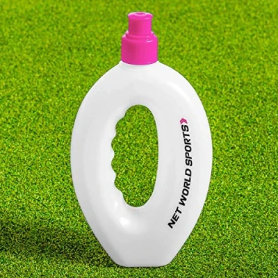 Image of Net World Sports Running Water Bottle 500ml BPA Free Handheld with Cap Blue or Pink (Pink, Pack of 20)