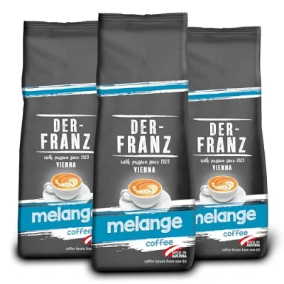 Image of Der Franz Melange Coffee, whole bean, 3 x 500 g