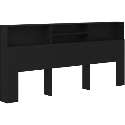 Image of vidaXL Headboard Cabinet Black 220x19x103.5 cm