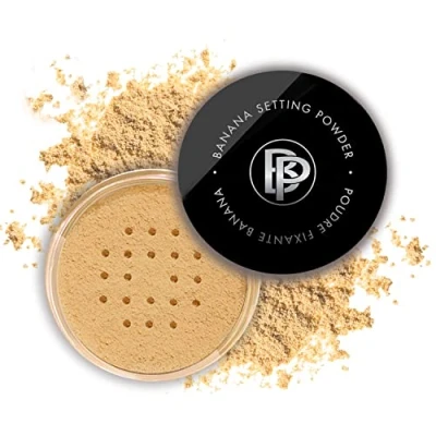 Image of bellapierre Banana Setting Powder Lightweight Color Correcting with All Day Makeup Protection Eliminates Blotchiness and Dark Under Eye Circles Matte Tint 4 Grams Medium