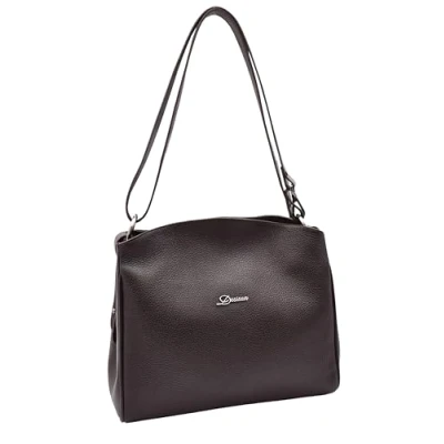 Image of House of Luggage Womens Real Leather Shoulder Bag Hobo Organiser Handbag HLG5003 (Brown)