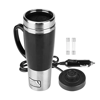 Image of Keenso Car Electric Heating Mug 12V 50W, Stainless Steel Travel Kettle Cup Water Bottle for Tea Coffee Milk 450ML (12V) Other electrical appliances