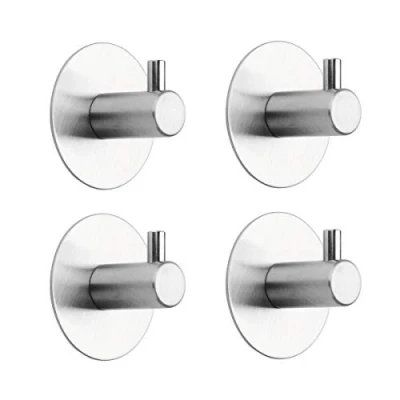 Image of Tiger Hook Set, Brushed Stainless Steel, Pack of 4