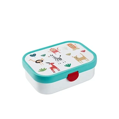 Image of Mepal Lunch Box Campus Bento for Children with Compartment &amp; Fork Clip Closure BPA Free Dishwasher Safe 750 ml Animal Friends