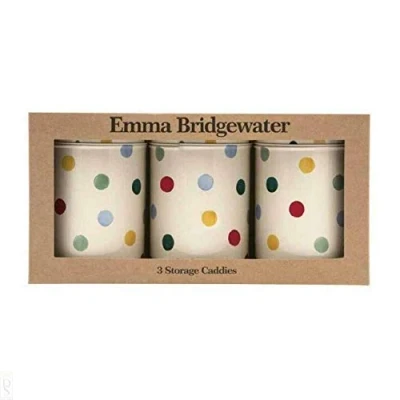 Image of Emma Bridgewater Polka Dot Set of 3 Round Caddies