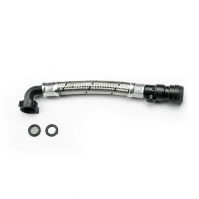Image of Salamander Pumps Angled Anti Vibration Coupler ACCC22MMA01 IV 22mm Hose to Push Fit Plastic Nut Noise Reducer Attachments