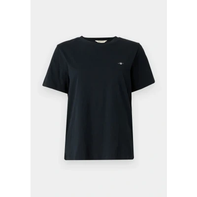 Image of GANT Printed Archive Shield Basic Tshirt, Women&#039;s, Size: XL, Black