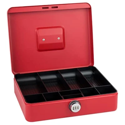 Image of SAX Cash Box with Combination Lock, Extra Strong 30 X 24 9 cm, Large
