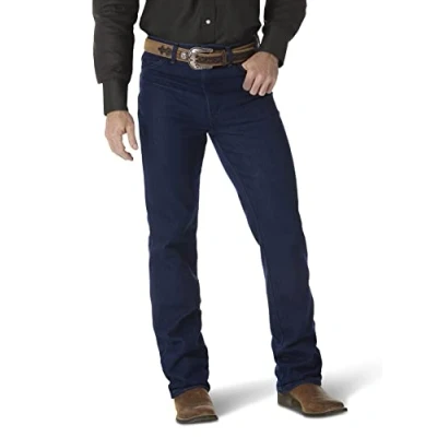 Image of Wrangler Men&#039;s Cowboy Cut Slim Fit Stretch Boot Jean PANTS, Indigo Stretch, 33W / 30L