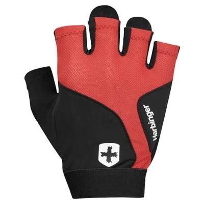 Image of Harbinger Flexfit Weightlifting Gloves, Unisex, Red, Small