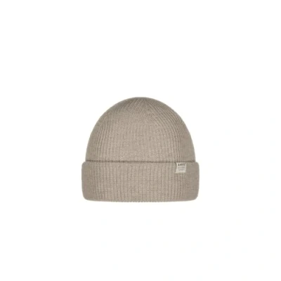 Image of Barts Mens Stonel Fine Knitted Stretchy Cuffed Beanie Hat Beige